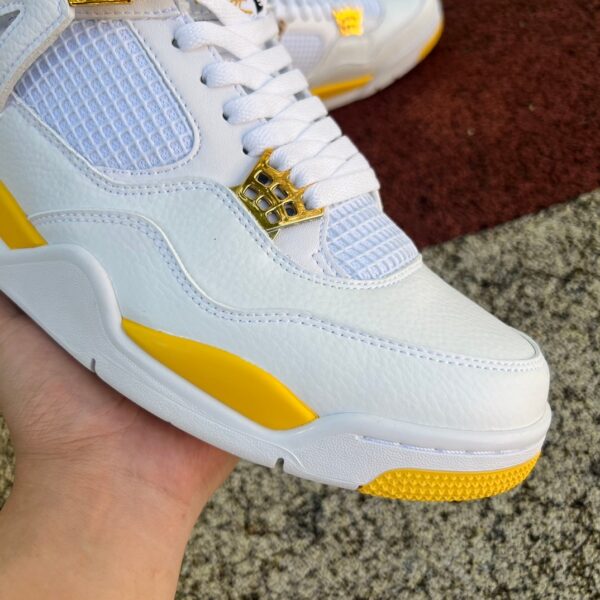 AJ4 white orange Oreo white orange non-slip wear-resistant retro basketball shoes AQ9129-101 - Image 3