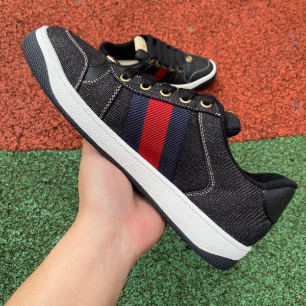 Gucci black Red Denim Round Toe - Image 3