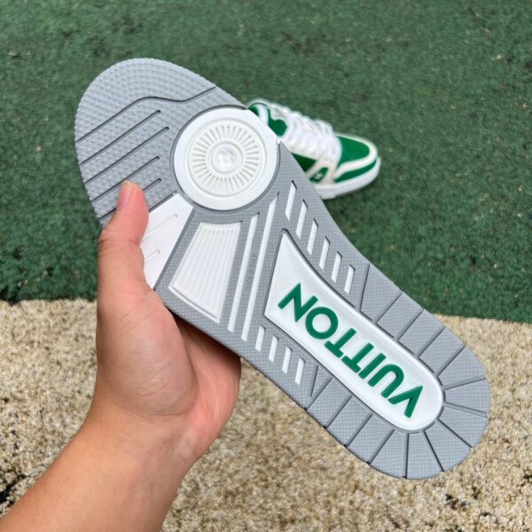 LV white green gray cow leather round toe - Image 3