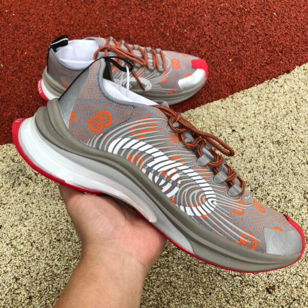 Gucci Running Shoes Gray Orange - Image 4