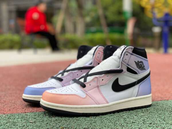 White Purple Pink Gradient Air Jordan