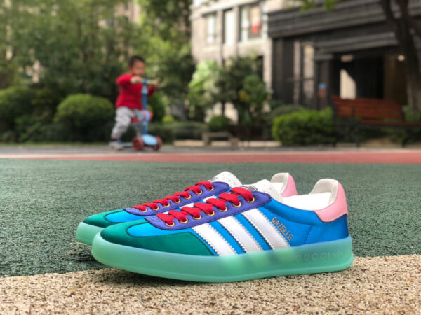 Gucci Joint Adidas Light Blue Silk