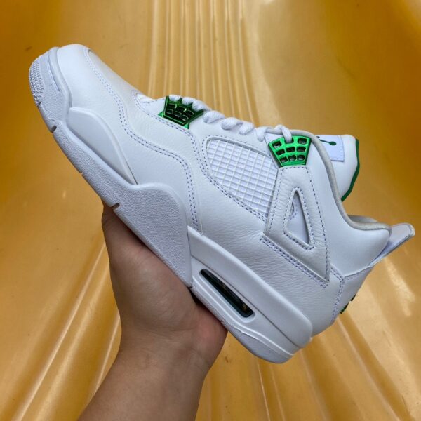 AJ4 white green metal channel original version buckle couple basketball shoes CT8527-113 - Image 8