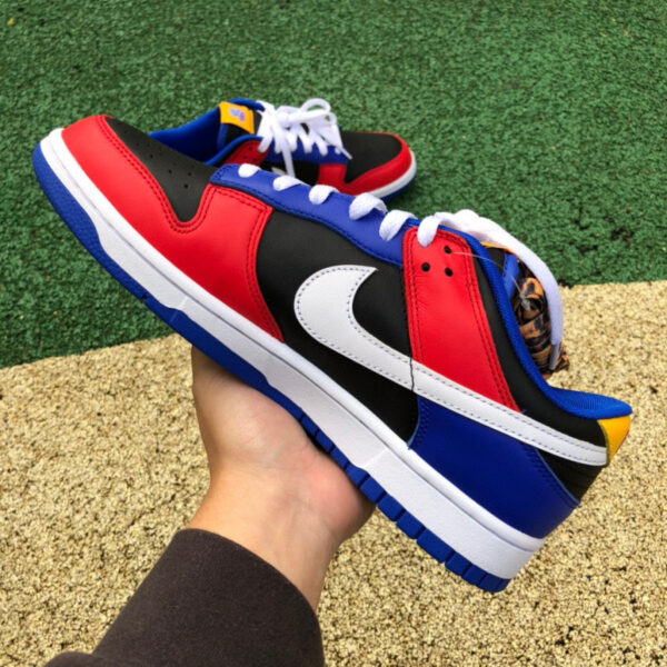 Dunk Black Red Blue Yellow Stitching - Image 4