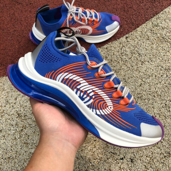 Gucci Running Shoes Blue And Red - Image 3