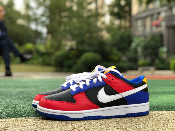 Dunk Black Red Blue Yellow Stitching
