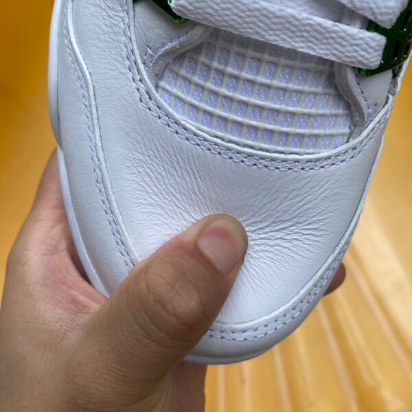 AJ4 white green metal channel original version buckle couple basketball shoes CT8527-113 - Image 4