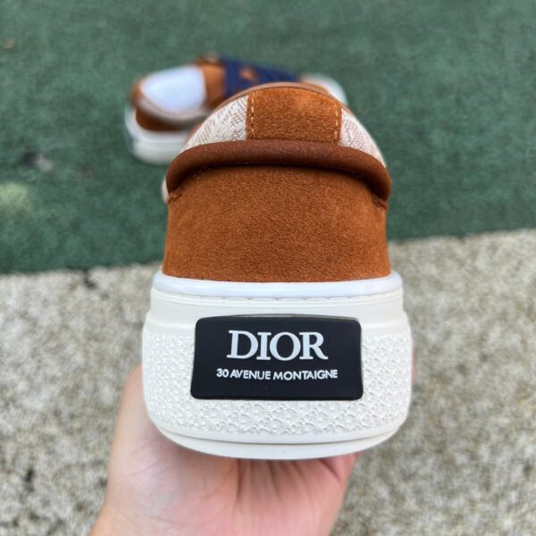 Dior B33 Brown White Blue Round Toe Lace - Image 5