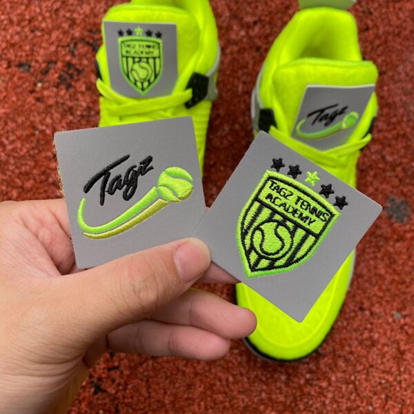 AJ4 Tennis 🎾 Fluorescent Green Air Jordan 4 Tagz Logo DV6773-700 - Image 3
