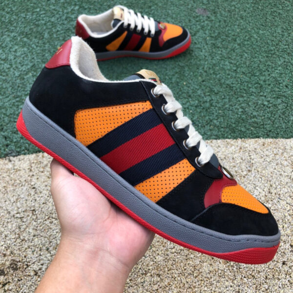 Gucci Low-Top Black Yellow And Red - Image 2