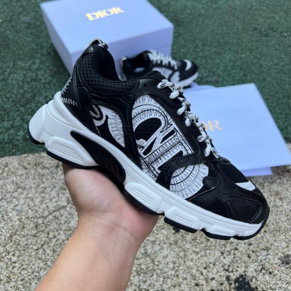 Dior Black and Gray Chrono round toe lace-up sports running - Image 3