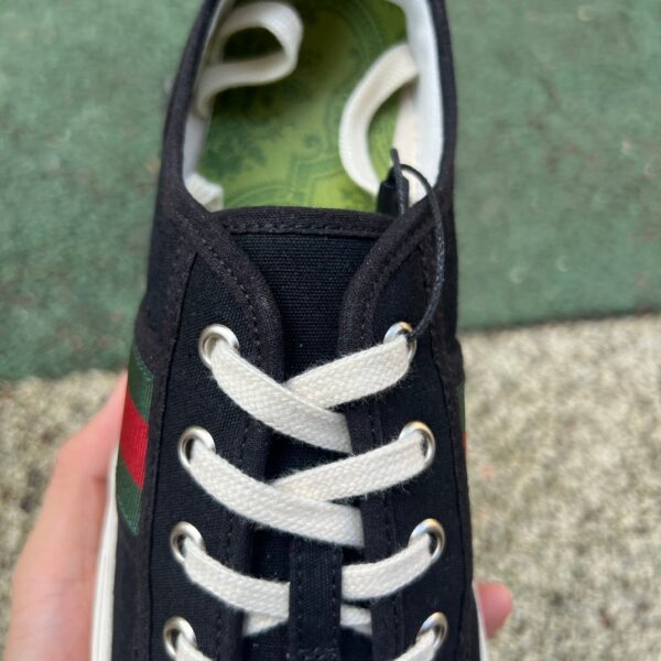 Gucci Canvas Shoes Black and Red - Image 6