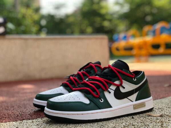 Strappy White And Green Air Jordan