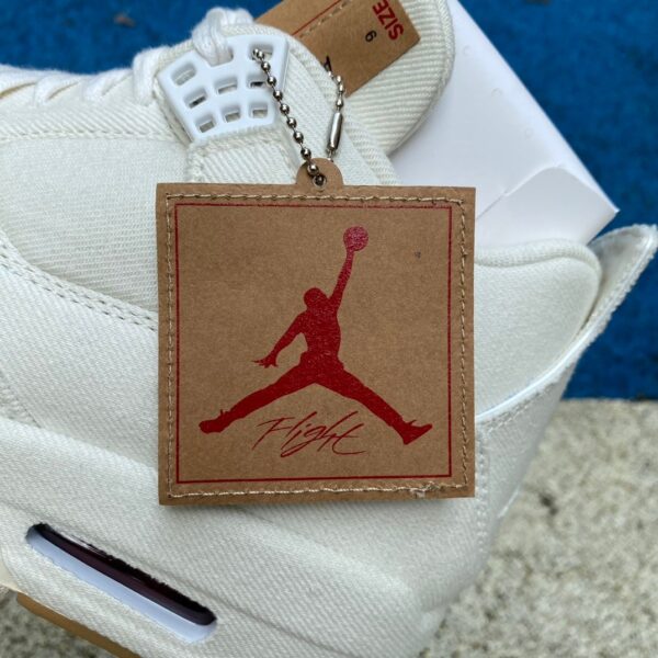 AJ4 white Levis GX pure original Levis x Levis joint white denim denim AO2571-100 - Image 15