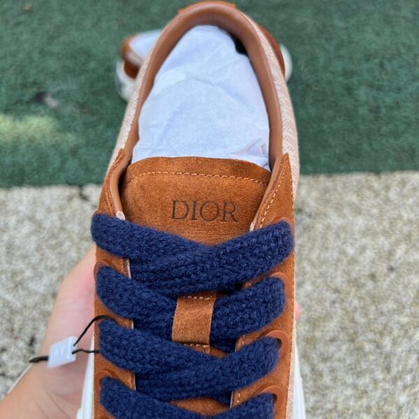 Dior B33 Brown White Blue Round Toe Lace - Image 4