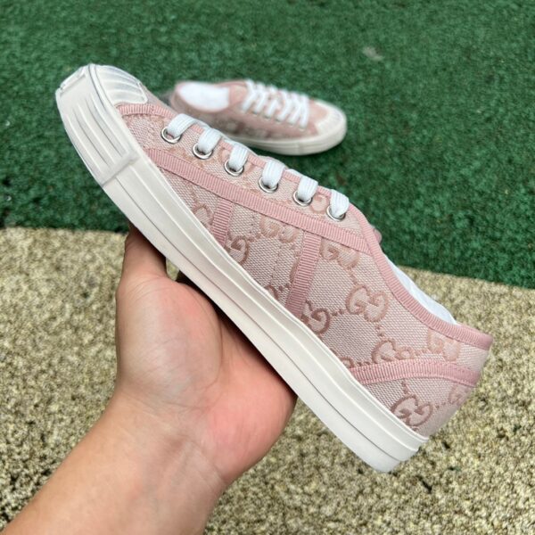 GUCCI Canvas Shoes White Pink - Image 4