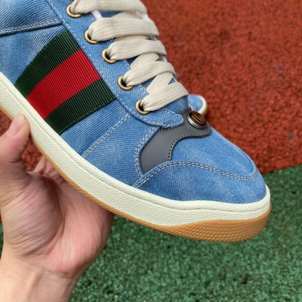 Gucci Denim Screener Round Toe - Image 3