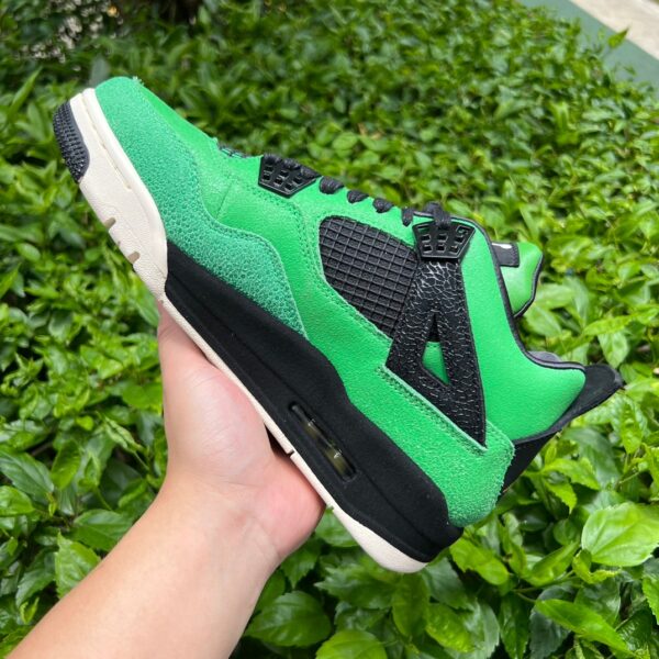 AJ4 duck black and green Air Jordan 4 Manila Manila retro basketball shoes black and green - Image 2