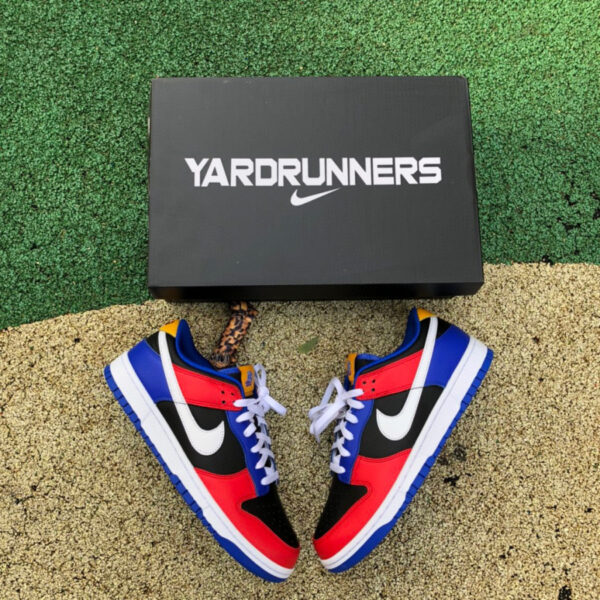 Dunk Black Red Blue Yellow Stitching - Image 2