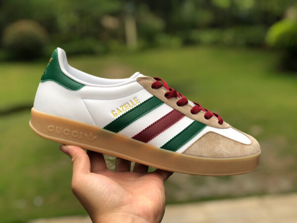 Gucci Co-Branded Adidas White Brown - Image 2