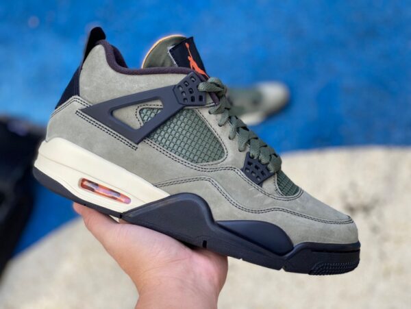 AJ4 Army Green Retro UNDFTD Low-top Retro Basketball Shoes Men's Army Green JBM351 M1 - Image 8