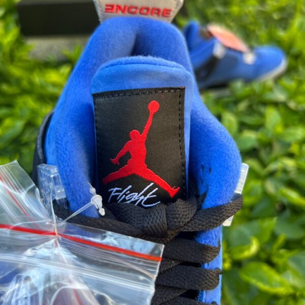 AJ4 blue and black Eminem x Jordan "Encore" low-top retro basketball shoes men's blue and black - Image 2