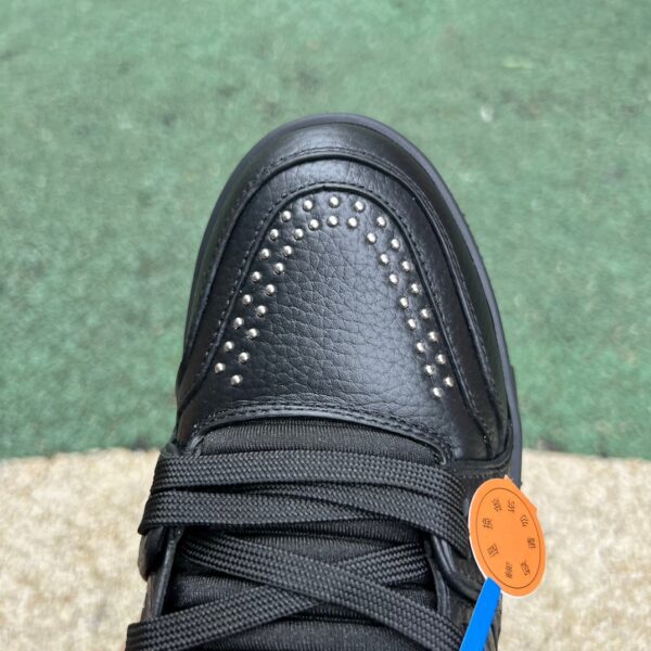 Lv Trainer Black Silver cow leather strappy round toe - Image 2