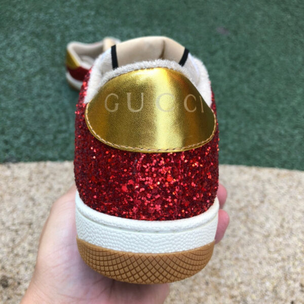 Gucci Low Top Sequined Red And Blue - Image 2