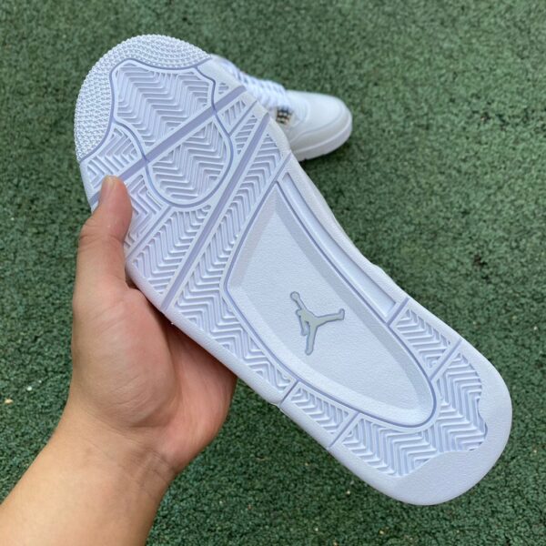 AJ4 silver cut piece pure original ⚡️Pure Money  silver sneakers 408452-308497-100 - Image 16