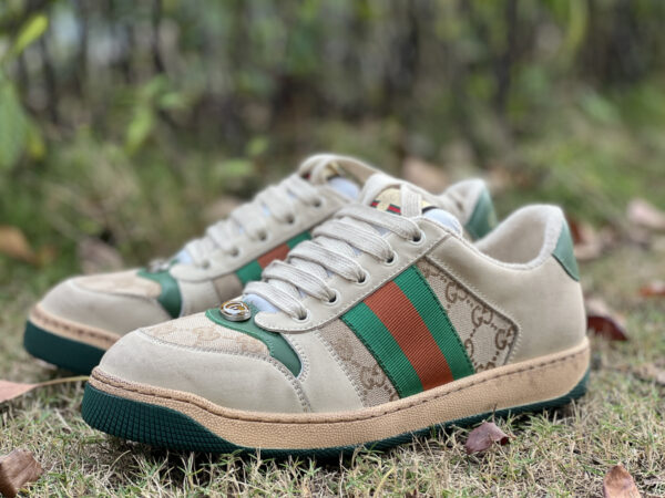 Gucci Dirty Shoes With Green Tail