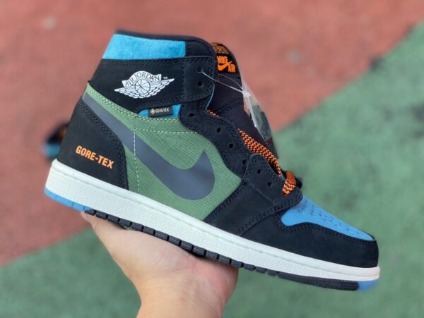 Black Green Blue TEX Air Jordan - Image 2