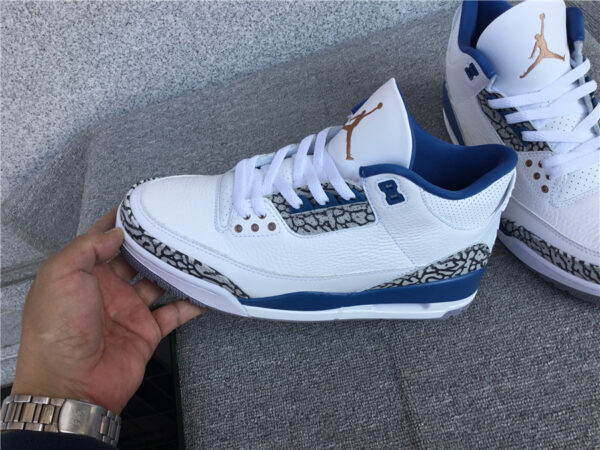 Air Jordan  White and Blue Wizards - Image 3