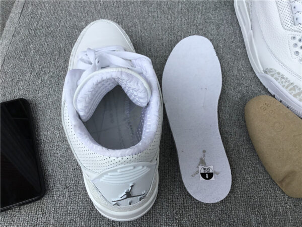 Air Jordan 3 Retro BG 'Triple White' - Image 6