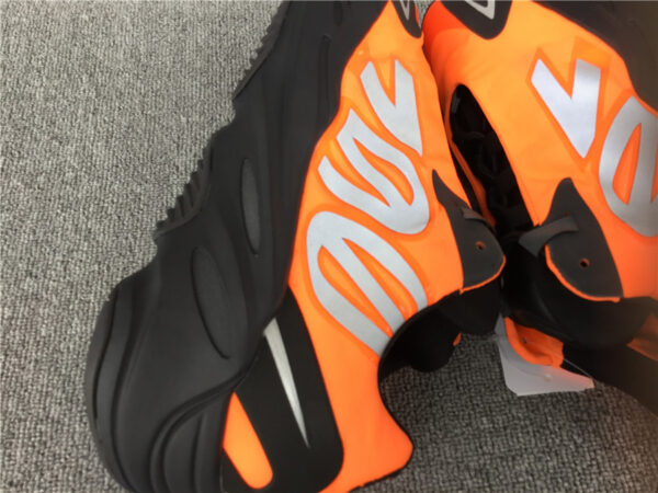 Yeezy Boost  Black Orange  Reflective - Image 9