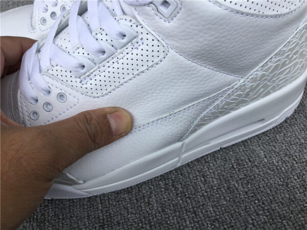 Air Jordan 3 Retro BG 'Triple White' - Image 8