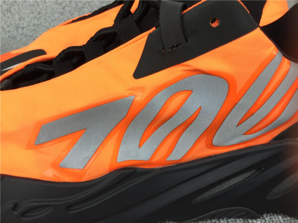 Yeezy Boost  Black Orange  Reflective - Image 4