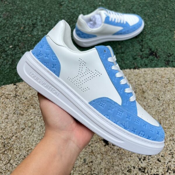 Beverly Hills Sneaker White Blue LV - Image 5