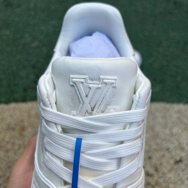Trainer Pure white denim round toe lace-up LV - Image 2